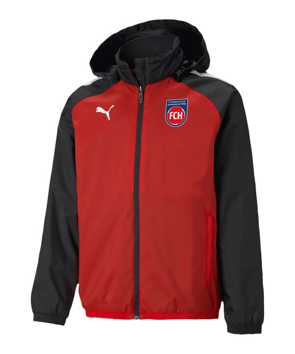 puma 1. fc heidenheim jakna za sve vremenske uvjete crvena f01