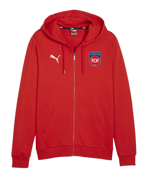 puma 1. fc heidenheim jakna s kapuljačom crvena f01