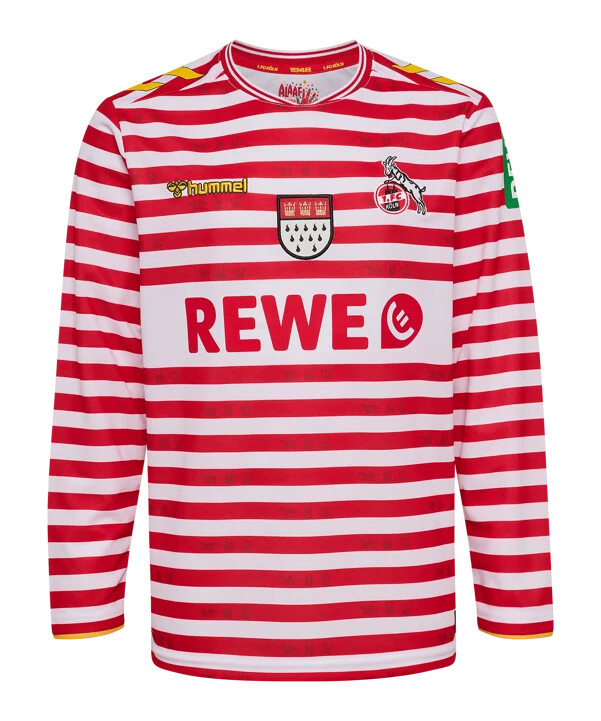 hummel 1. fc köln carnival dres dugih rukava 20252026 dječji bijeli f9402