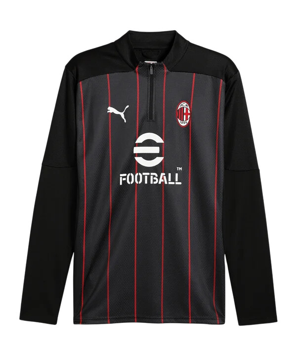 puma ac milan 14 zip majica za prije utakmice 20242025 crna f07