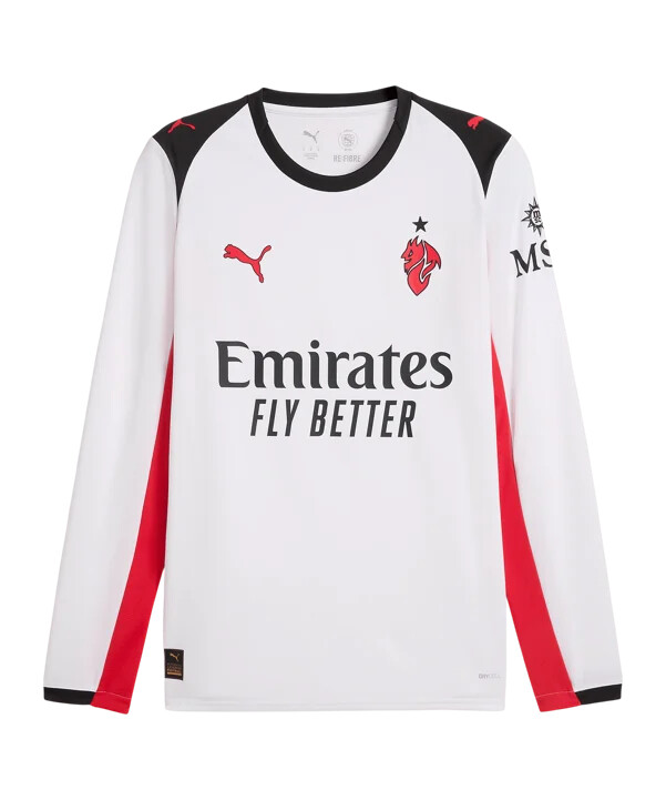 puma ac milan replika dugog rukava gostujući dres bijeli f02
