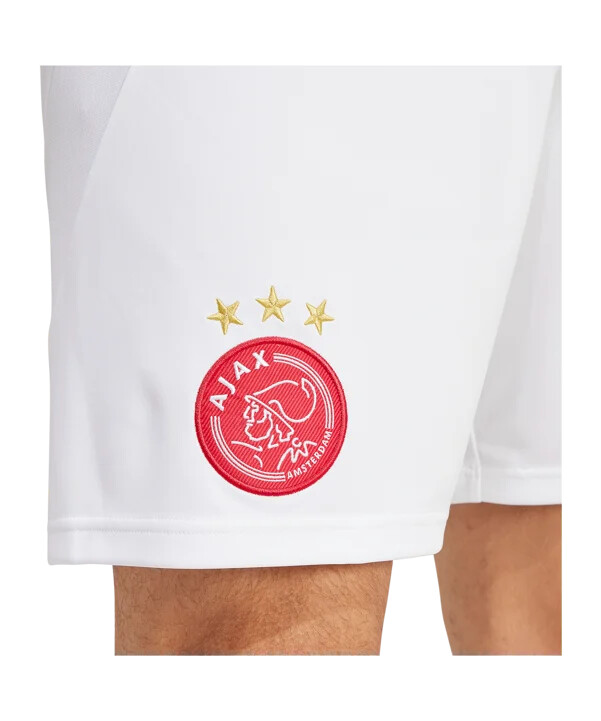 adidas ajax amsterdam kratke hlače za dom 20242025 bijela