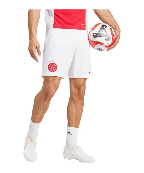 adidas ajax amsterdam kratke hlače za dom 20242025 bijela