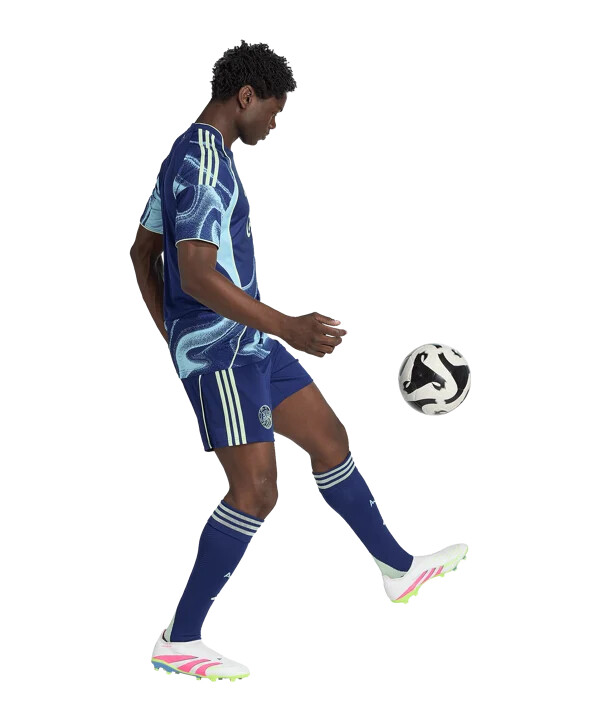 adidas ajax amsterdam kratke gostujuće majice 20252026 plave