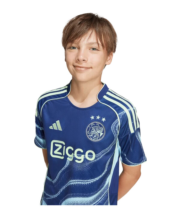 dječji gostujući dres adidas ajax amsterdam za sezonu 2025.2026. plavi