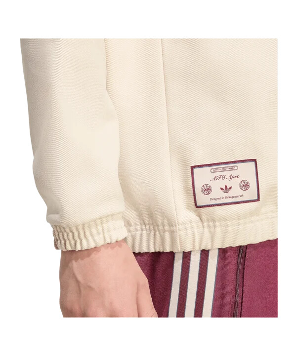 adidas ajax amsterdam icon drill majica bež boje