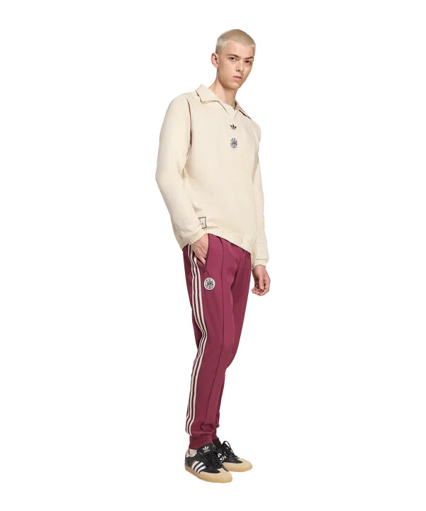 adidas ajax amsterdam icon drill majica bež boje