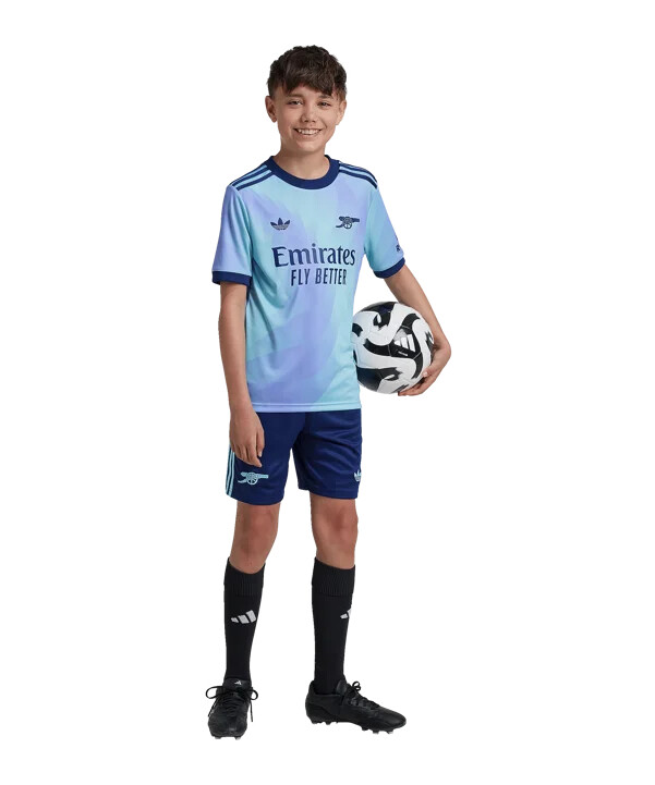 adidas originals fc arsenal london kratke hlače 3rd 20242025 kids crne