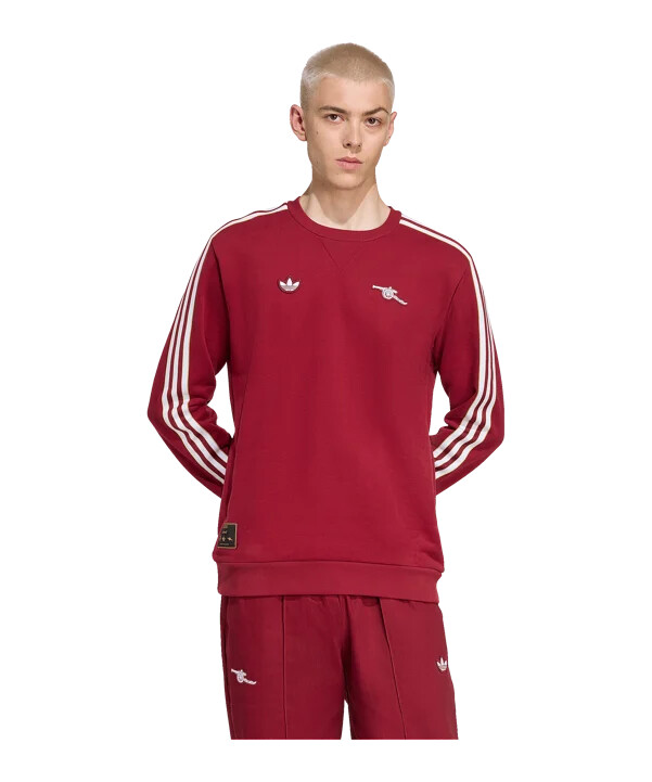 adidas fc arsenal london icon majica s kapuljačom crvena