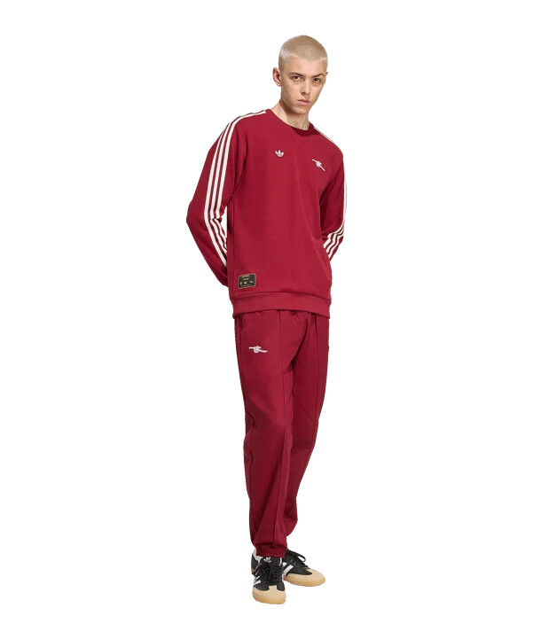 adidas fc arsenal london icon majica s kapuljačom crvena