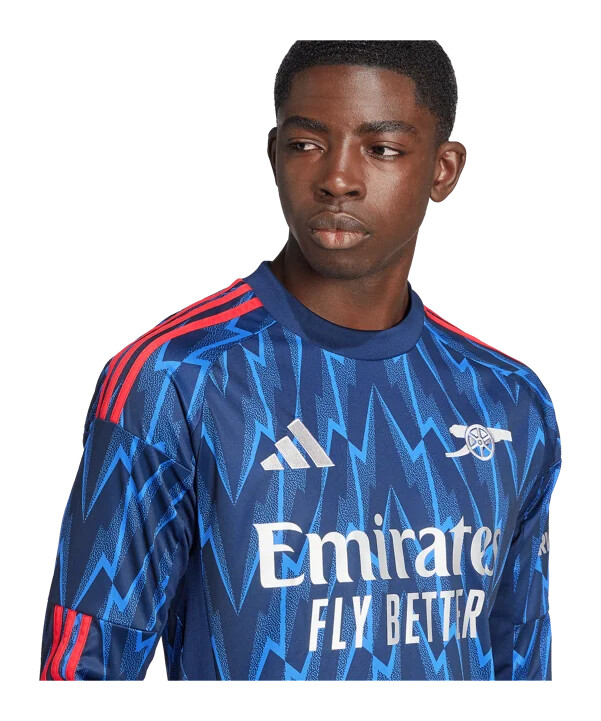 adidas fc arsenal london dres dugih rukava za goste 20252026 plavi