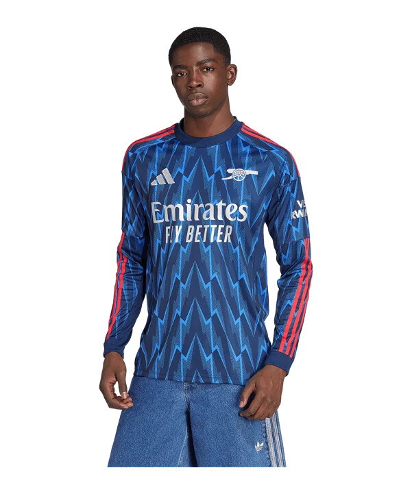 adidas fc arsenal london dres dugih rukava za goste 20252026 plavi