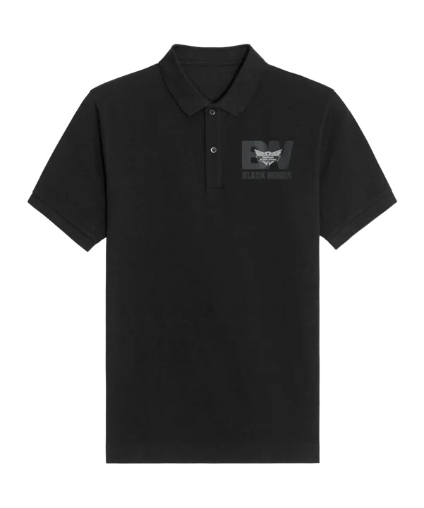 black wings klasična polo majica crna