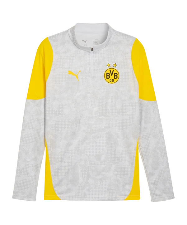 puma borussia dortmund trening majica s patentnim zatvaračem 14 siva f18