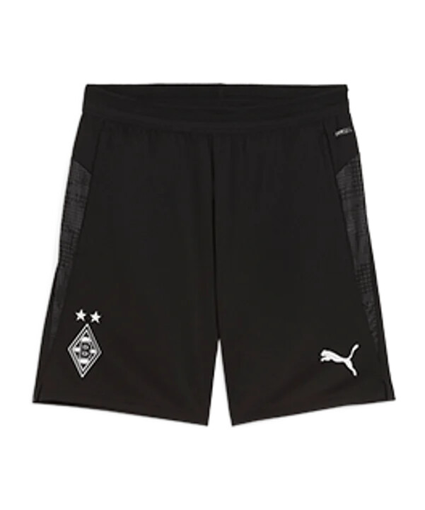 puma borussia mönchengladbach kratke hlače za trening s džepovima crne f07