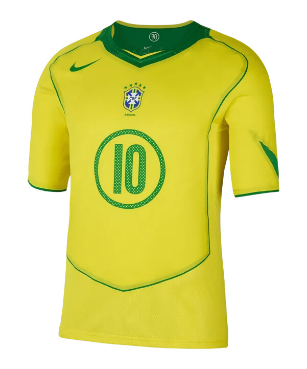 nike brazil reissue 2004 ronaldinho 10 dres žuti f731