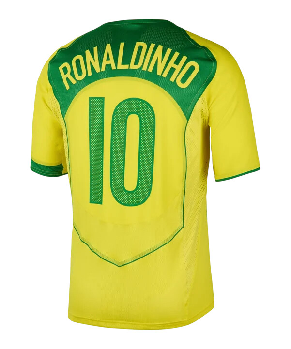 nike brazil reissue 2004 ronaldinho 10 dres žuti f731
