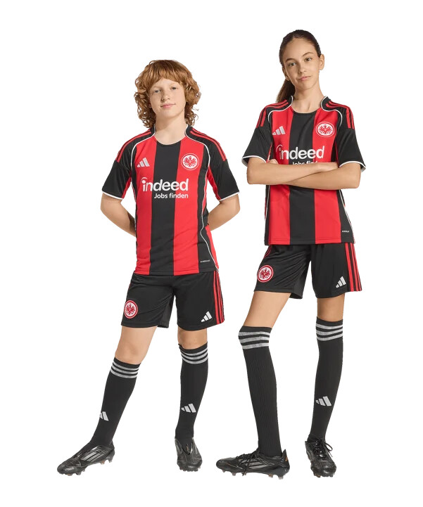 adidas eintracht frankfurt home shorts 20252026 dječje crne