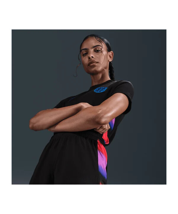 Ženske kratke majice nike england away 2025 crne f010
