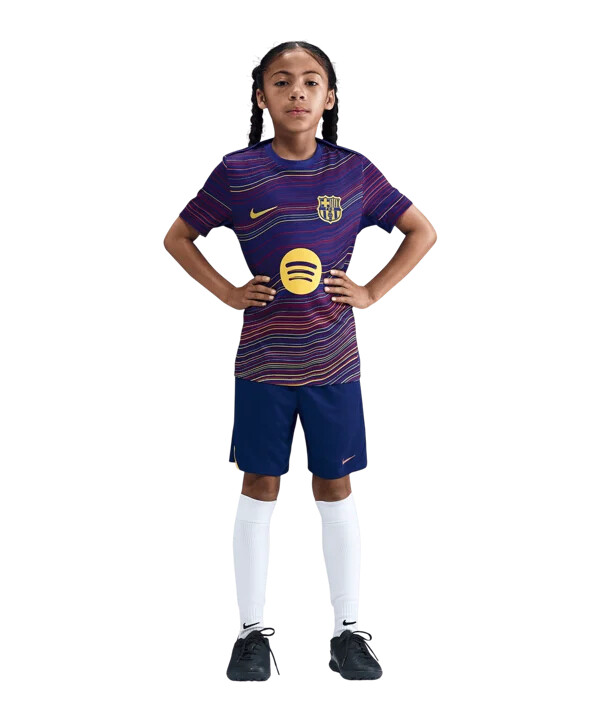 dječje kratke hlače nike fc barcelona prematch home 20252026 plave f456