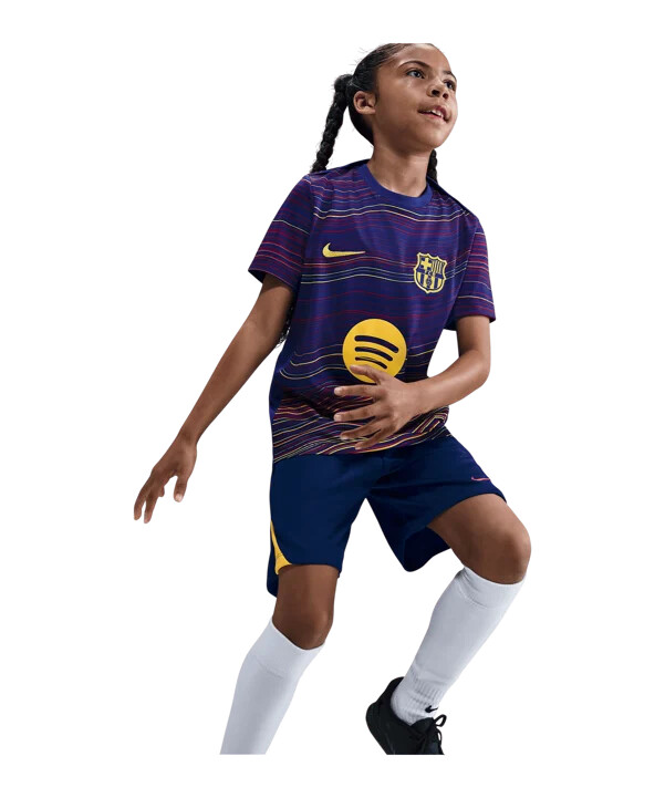 dječje kratke hlače nike fc barcelona prematch home 20252026 plave f456