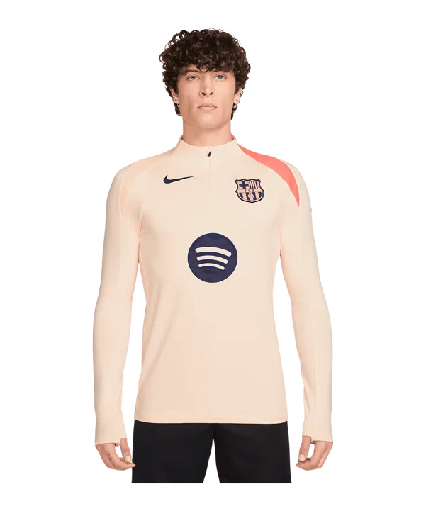 nike fc barcelona drill top majica s kapuljačom narančasta f808