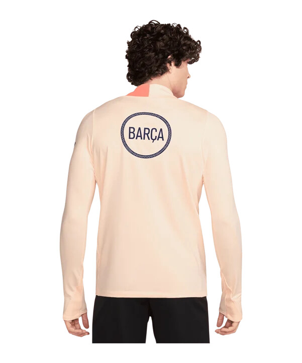 nike fc barcelona drill top majica s kapuljačom narančasta f808