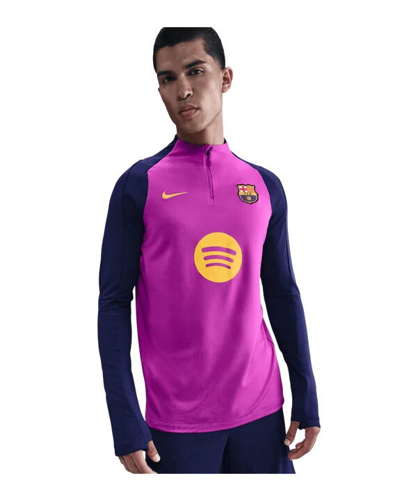 ljubičasta majica nike fc barcelona drill top f552