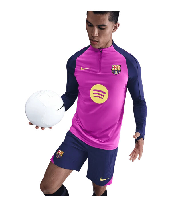 ljubičasta majica nike fc barcelona drill top f552
