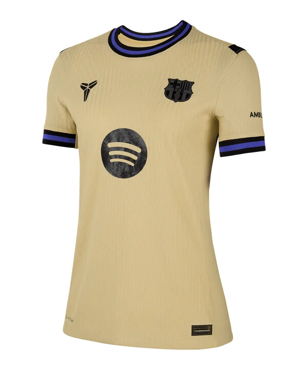 nike fc barcelona autentični gostujući dres 20252026 ženski zlatni f783