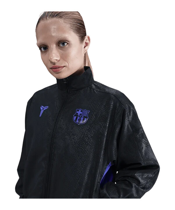 nike fc barcelona jakna za trening za žene crna f010