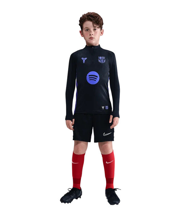 dječja majica nike fc barcelona prematch away 20252026 crna f011