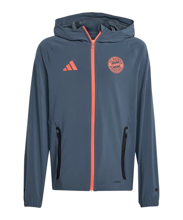 adidas fc bayern münchen tech putna jakna za djecu siva