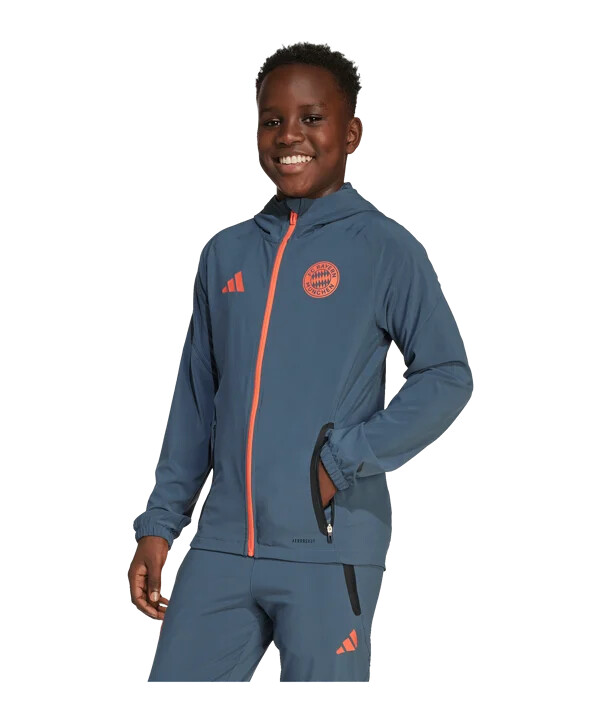adidas fc bayern münchen tech putna jakna za djecu siva
