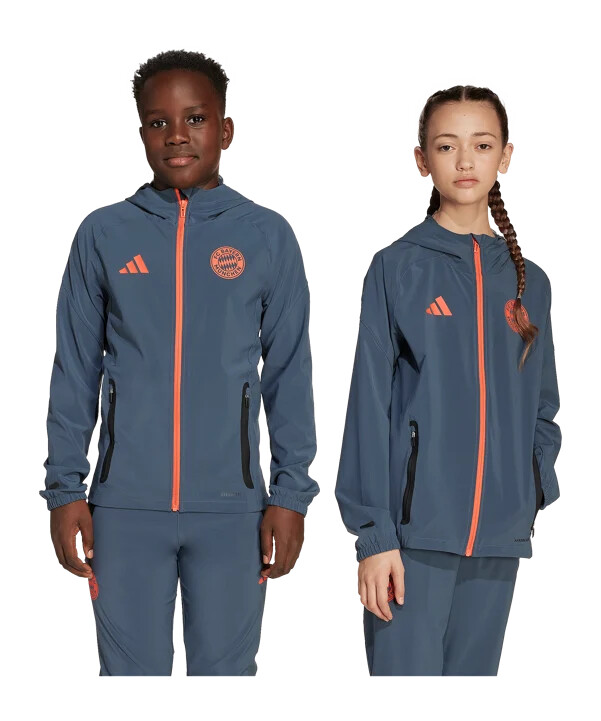 adidas fc bayern münchen tech putna jakna za djecu siva