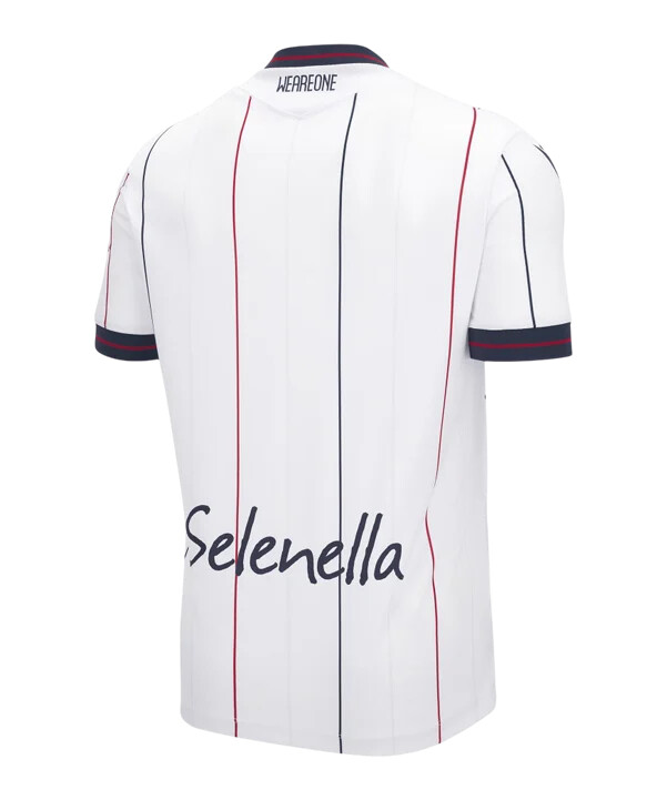 macron fc bologna gostujući dres 20252026 bijeli