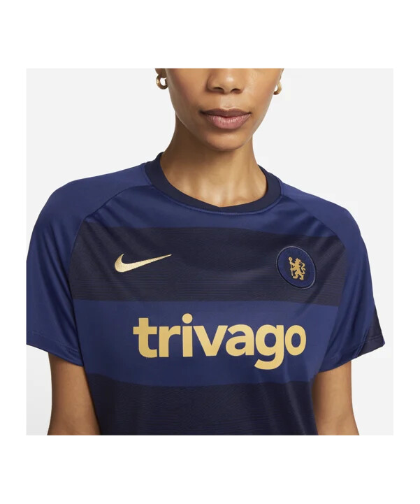 Ženski plavi dres nike fc chelsea london prije utakmice 2021.2022.
