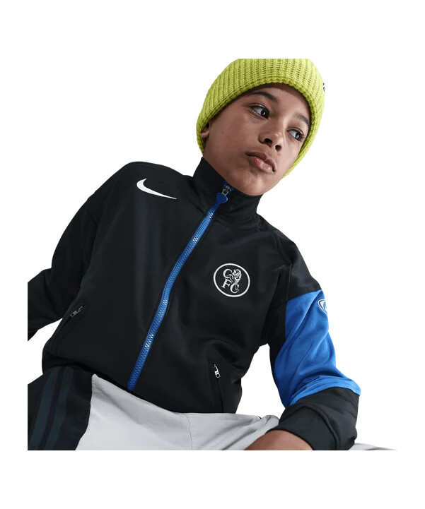 nike fc chelsea london jakna za trening za djecu crna f011