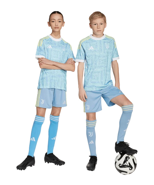 adidas juventus torino kratke gostujuće majice 20252026 dječje plave boje