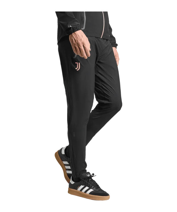 adidas juventus turin vis tech travel hlače za trčanje crne