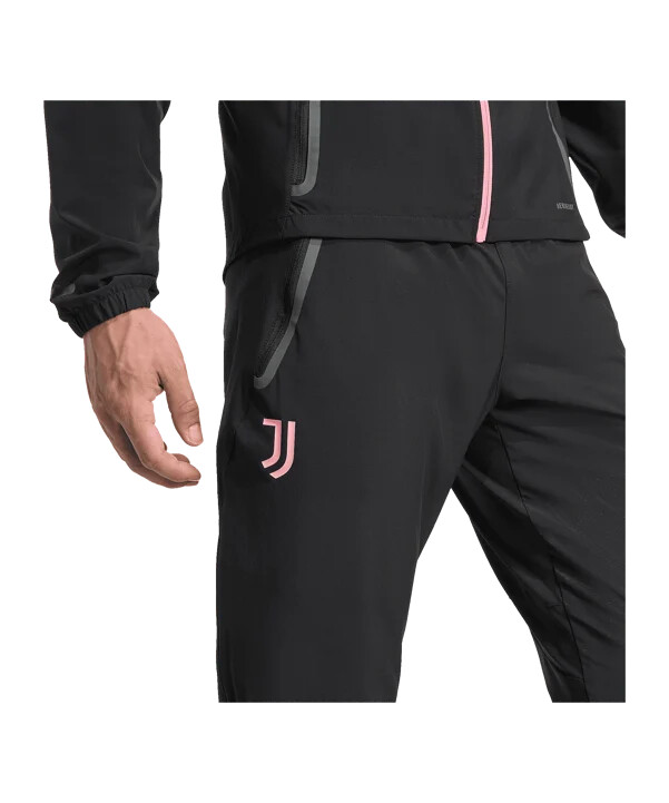 adidas juventus turin vis tech travel hlače za trčanje crne
