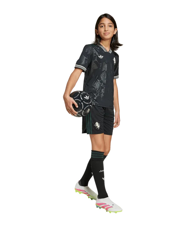 adidas juventus torino kratke 3 majice 20252026 dječje crne