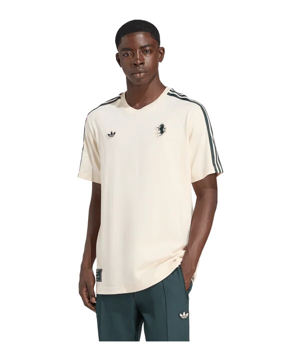 adidas juventus turin icon majica kratkih rukava bež boje