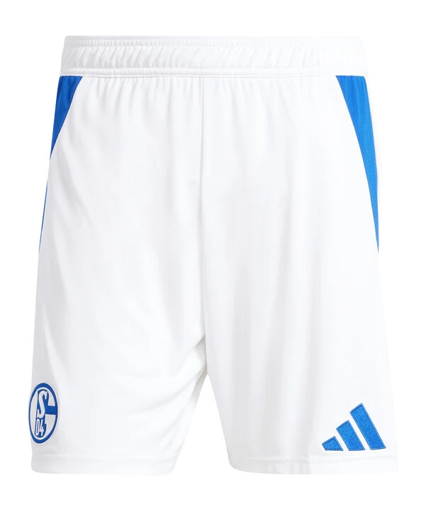 adidas fc schalke 04 kratke hlače domaće 20242025 bijelo plave
