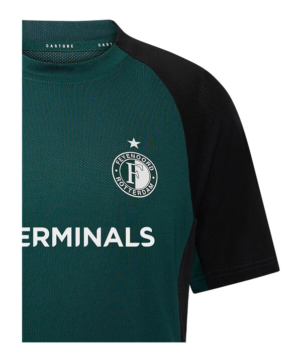 castore feyenoord rotterdam rise pro trenerska majica za djecu zelena f102