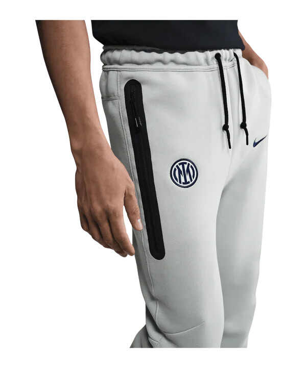 nike inter milan tech fleece hlače za trčanje sive f092