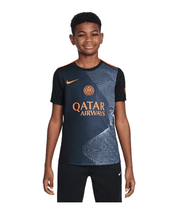 nike inter milan majica za trening za djecu crna f010