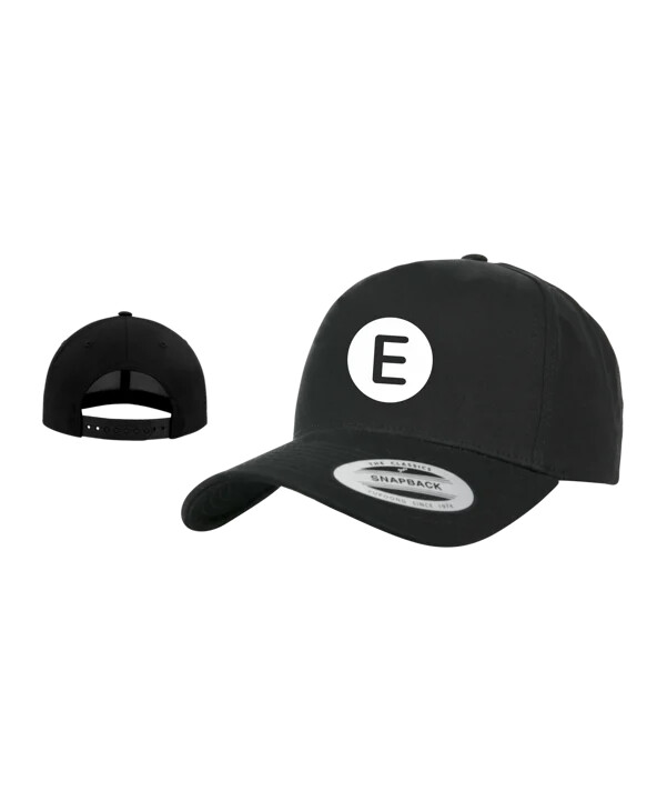 e wie einfach e-logo zakrivljena kapa crna