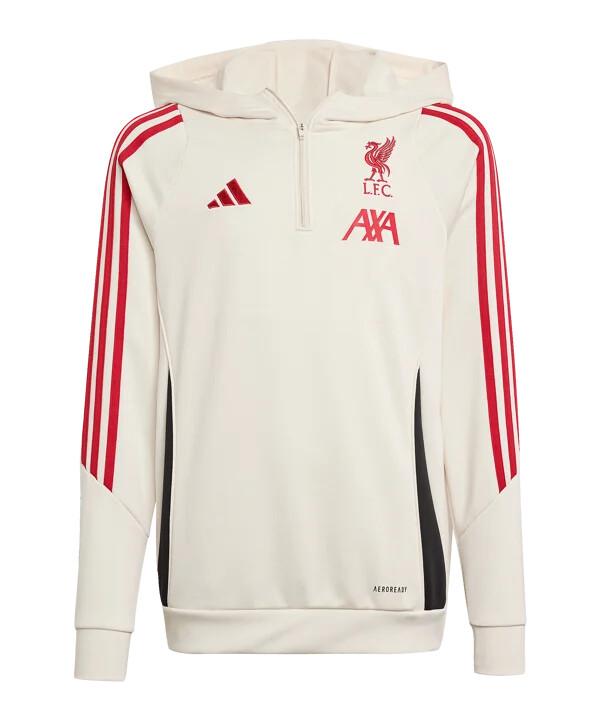adidas fc liverpool tiro dječja majica s kapuljačom za trening bijela