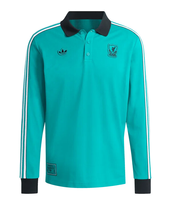 adidas fc liverpool icon polo majica dugih rukava zelena